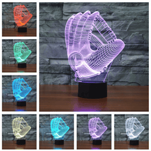 LIMITED EDITION 3D BASEBALL GLOVE LED LAMP