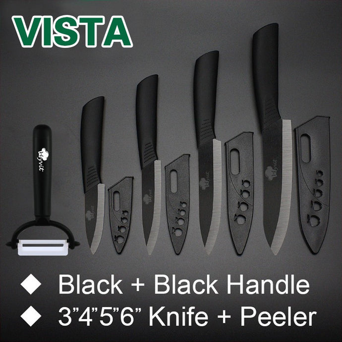 Kitchen - Ceramic Knife Set, 4-piece + Peeler