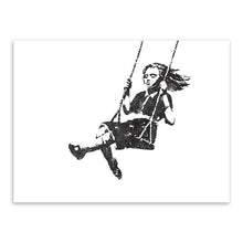 Banksy Black White Wall Living Room Canvas Painting