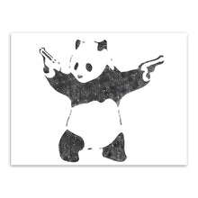 Banksy Black White Wall Living Room Canvas Painting