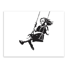 Banksy Black White Wall Living Room Canvas Painting