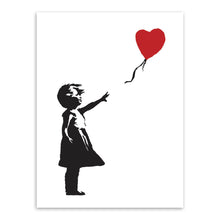 Banksy Black White Wall Living Room Canvas Painting