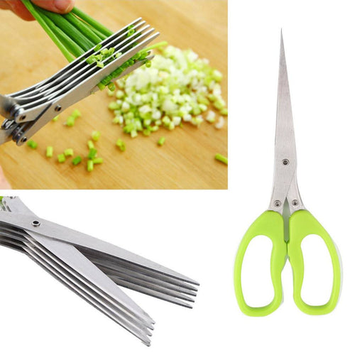 Kitchen - Stainless Steel Herb Scissors, 5 Blade