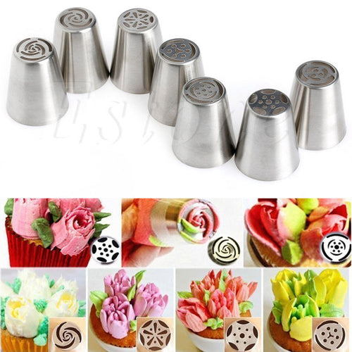 Piping Nozzle Cake Decoration, 7-piece set
