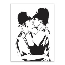 Banksy Black White Wall Living Room Canvas Painting