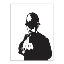 Banksy Black White Wall Living Room Canvas Painting