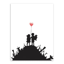 Banksy Black White Wall Living Room Canvas Painting