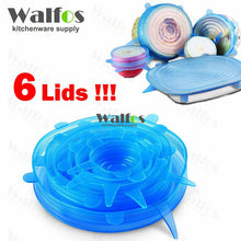 Silicone Cover Lid Food Wrap, 6-piece set